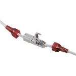 PremiumCord Patch кабел за вътрешно свързване, сгъваем, STP CAT6, модулен, без инструменти за монтаж, сив SRJBOX-03 (SRJBOX-03)