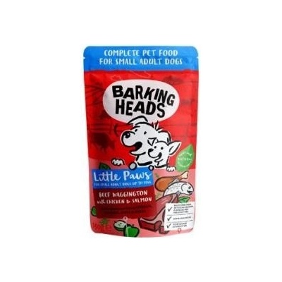 Barking HEADS Litt.Paws Beef + Chick + Salm kapsička 150 g