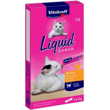 Vitakraft Cat Liquid-snack s kuraťom a taurín 6 x 15 g