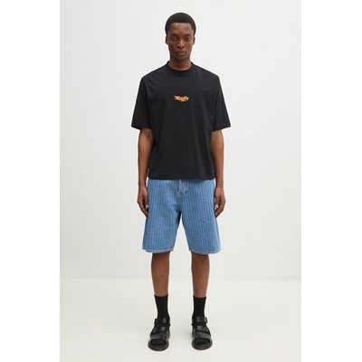 Marcelo Burlon Памучна тениска Marcelo Burlon County Flame Boxy T-Shirt Black Red (CMAA05AS25JER0071025)