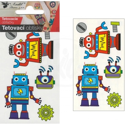 Tetovací obtisky 10 5x6cm roboti