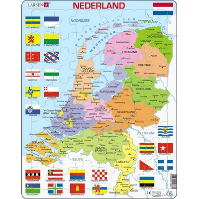 Larsen Výukové Politická mapa Nizozemska 48 dílků