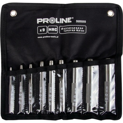 Děrovače, SET 9 ks, Ø 2,5 - 10 mm PROLINE