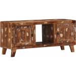 vidaXL ТВ шкаф 105x46x32 cm Масивна дървесина Възстановена (4104522)