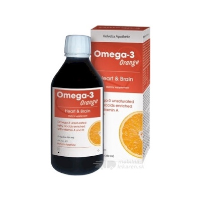 Helvetia Apotheke Omega-3 Orange Rybí Olej 250 ml