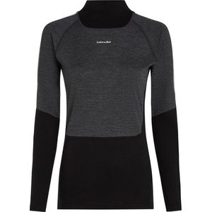 Icebreaker Дамско мериносово термобельо Icebreaker Women's Merino 200 Oasis+ L/S High Neck Merino base layer - Black / Jet Heather / Undyed / Cb - размер XL (115-2823-0115)