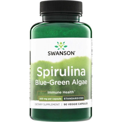 Swanson Spirulina Blue-Green Algae 500 mg 90 kapslí