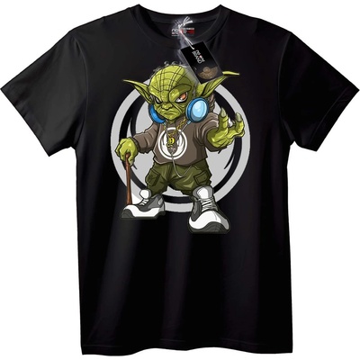 NOONEBRAND Тениска Yoda Градски Стил - 2XL, Black