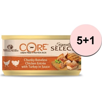 Wellness Core Signature Selects Chunky Chicken & Turkey 6 x 79 g