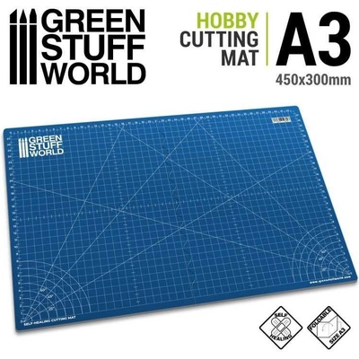 Green Stuff World Foldable Cutting Mat A3 BLUE / Rezacia podložka A3 modrá