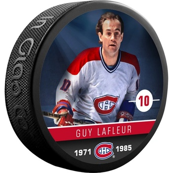 Inglasco / Sherwood Puk Guy Lafleur #10 Montreal Canadiens Souvenir Collector Hockey Puck