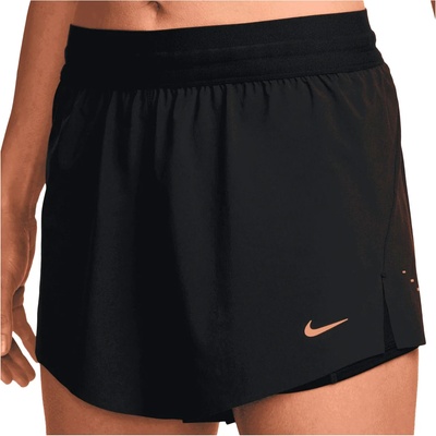 Nike Дамски шорти за бягане Nike Women's Swift Dri-Fit Mid-Rise 2-In-1 Shorts Running shorts - Black / Reflective Silver (112-3834-0214)