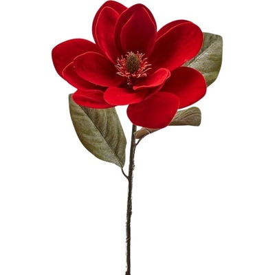 Umělá květina magnolie červená, 71 cm