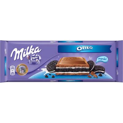 Milka Mmmax mliečna čokoláda s kúskami sušienok Oreo 300 g