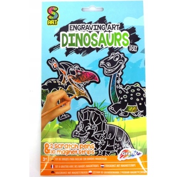 RMS Vyškrabávací magnety Víly + Dinosauři