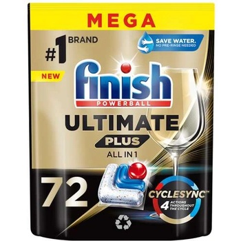 Image 1 of Finish Powerball Ultimate Plus All in 1 Обикновени капсули за миялна машина 72бр + подарък проба продукт (5999109582447)