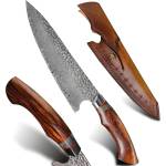 HARAHU Дамаски кухненски нож harahu ha-26692 - Кафяв kp26692