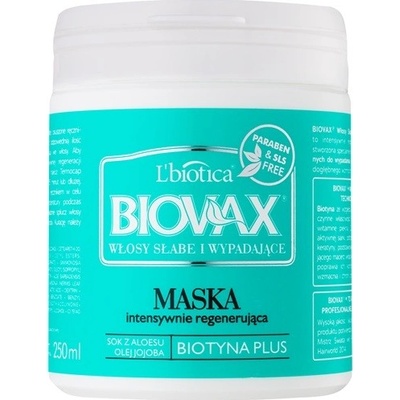 L'biotica Biovax Falling Hair posilujúca maska proti vypadávániu vlasov (Paraben & SLS Free) 250 ml