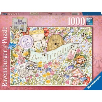 Ravensburger Пъзел Ravensburger от 1000 части - Приятелски настроени към пчелите (17619)