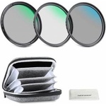 NEEWER 72mm UV/CPL/ND lens filter set with hard case, coated optical glass accessories & aluminum frame ultraviolet filter + circular polarization filter (CPL) + neutral density (ND4) filter - NW