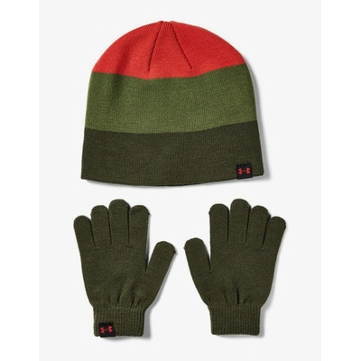 Under Armour Boys Beanie Glove Combo Grn farebná