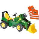 Rolly Toys Šľapací traktor John Deere + nafuk. kolesá + nakladač + radenie