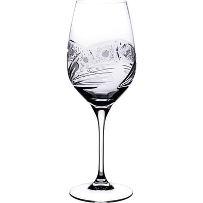 Bohemia Crystal sada 6 broušených sklenic na červené víno 450 ml
