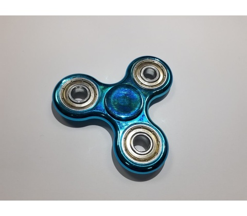 Fidget spinner kov modrý