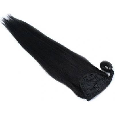 Clip in culík z pravých lidských vlasů rovný 60cm černá