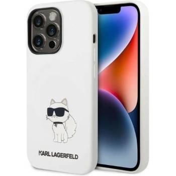 KARL LAGERFELD Кейс Karl Lagerfeld KLHCP14XSNCHBCH за iPhone 14 Pro Max 6.7"", твърд, бял / бял, Silicone Choupette