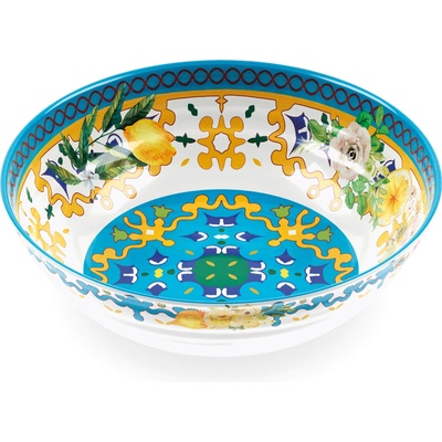 Guzzini Servírovacia misa Flowers & Lemon svetlomodrá žltá 30 cm