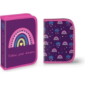 S-Cool Ученически несесер с 1 цип scool follow your dreams, празен