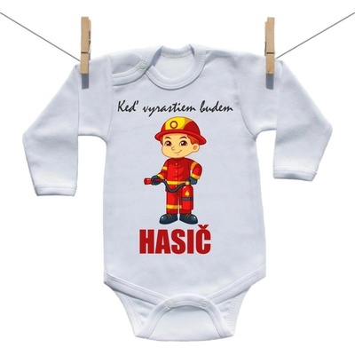 Boodyy Body s dlhým rukávom Keď vyrastiem budem hasič