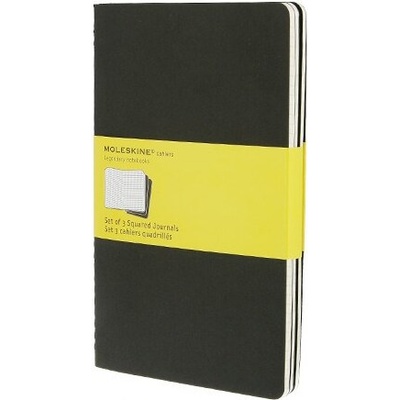 Moleskine Тетрадки с квадратчета Moleskine Cahier L черни 3 бр (MOQP317)