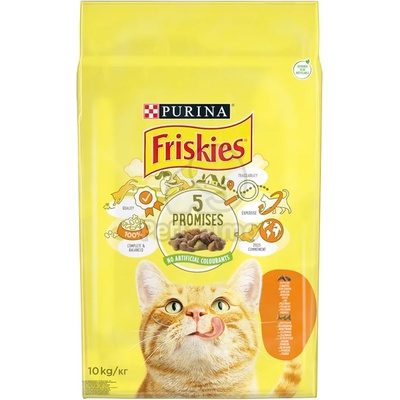 Friskies суха храна за котки - с Пилешко месо и добавени зеленчуци 2 x 10 кг