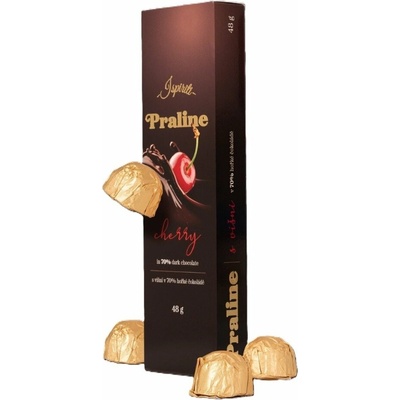 Spiriti Praline s višní v 70% hořké čokoládě 48 g