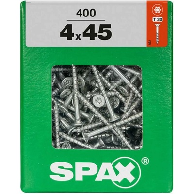 Spax Uni vrut zápust.hlava T-Star+ T20 4CUT část.závit Wirox 4 x 45 mm 400 ks