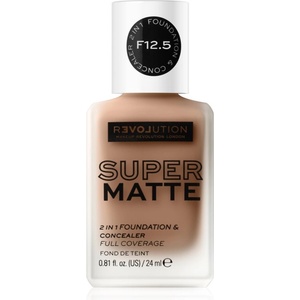 Revolution Relove Super Matte Foundation дълготраен матиращ фон дьо тен цвят F12.5 24ml