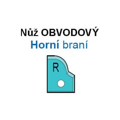 VBD pro VP-75 - Profil R obvodový, Horní braní (1ks)