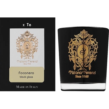 Image 1 of Tiziana Terenzi Foconero Black Glass Candle ароматна свещ с дървен фитил унисекс 500 гр
