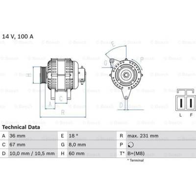 Alternátor BOSCH 0 986 048 320