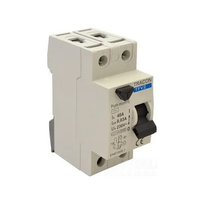 TRACON TFV2-25030 25A / 30 mA 2 полюсен прекъсвач (TFV2-25030)
