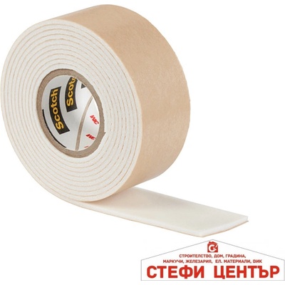 Paolo Двойнолепящо тиксо 3M Scotch FIX 19мм х 1.5м до 5кг за огледало (29119)