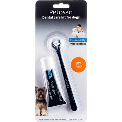 Petosan zubní kartáček dvouhlavý pro psy Toy Dog 1 ks
