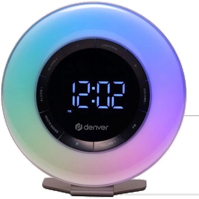 Denver Electronics ENT Denver CRL-342 - FM радио будилник със светлинна аларма и звуци от природата - бял (CRL-342)