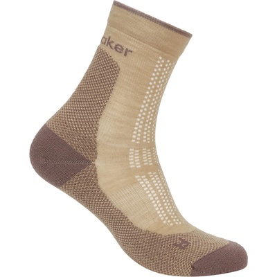Icebreaker Дамски туристически чорапи Icebreaker Women's Merino Hike+ Ultralight Quarter Walking socks - Pink Quartz / Porcini - размер 38-40 (EU) (201-9240-0312)