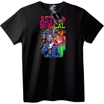 NOONEBRAND Тениска Астрономически Cactus Jack Музика - 7XL, Black
