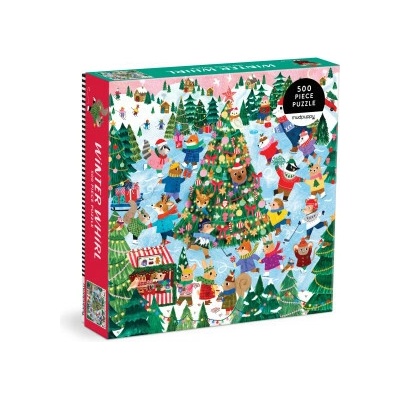 Mudpuppy Winter Whirl 500 Piece Family Rebecca Jones