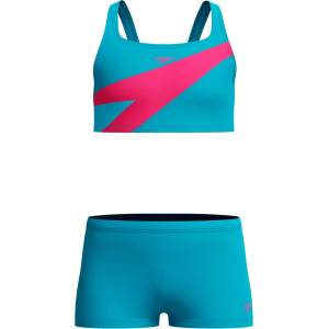 Speedo Детски комплект бикини Speedo Kid's Hyperboom Butterfly Back Two Piece Bikini - Mayan Blue/Margarita Pink - размер 140 (EU) (750-2735-0114)