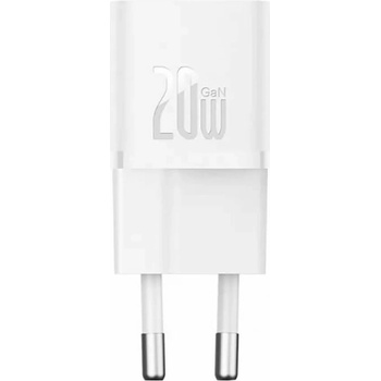 Image 1 of Baseus Мрежово зарядно устройство Baseus GaN5S Fast Charger 1C, 20W, 1 x Type-C F, Бял - 40407